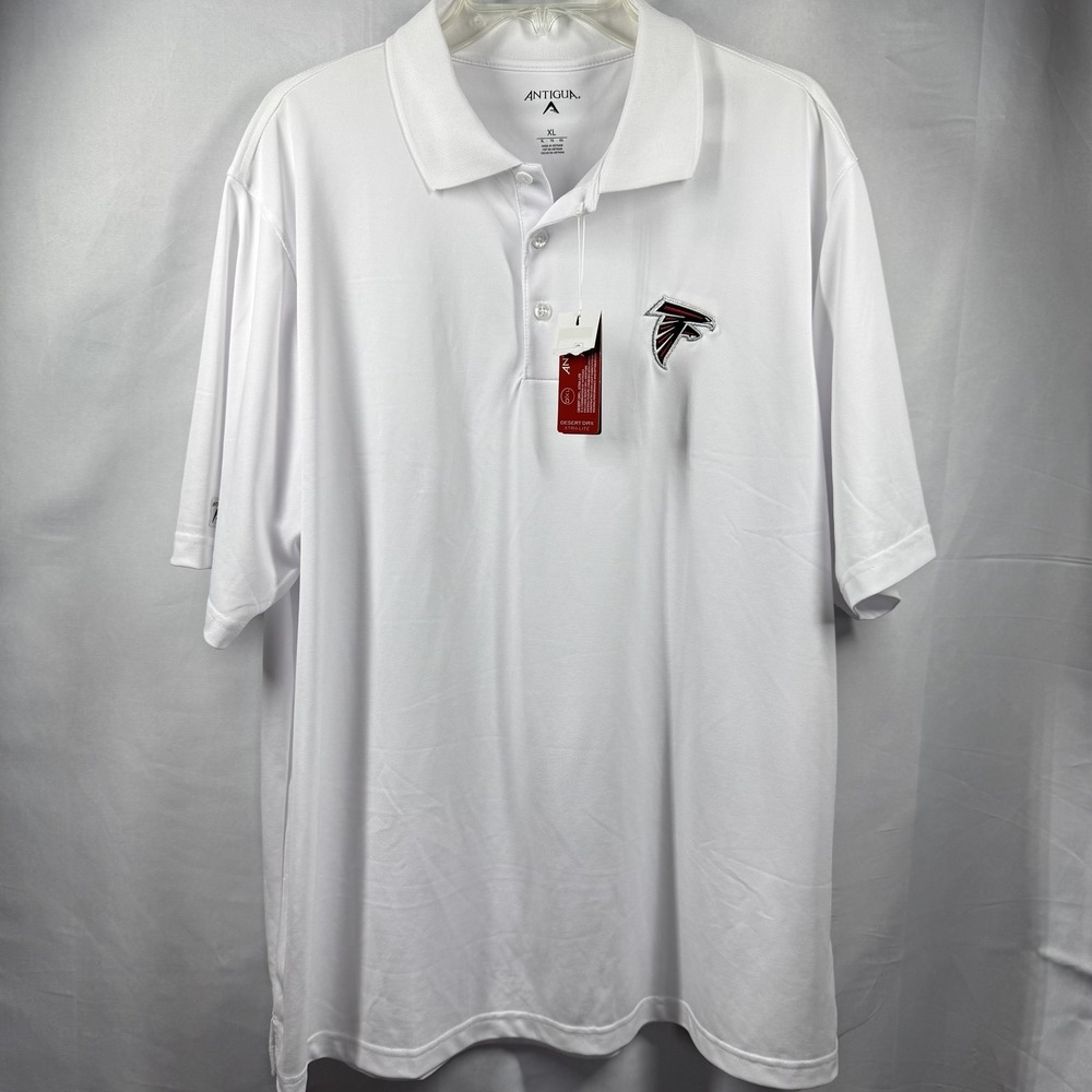 Atlanta Falcons Shirt Polo Mens XL NFL Football Desert Dry‎ Xtra-Lite Antigua
